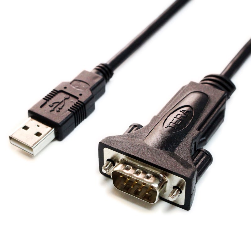 Tera Grand - Premium USB 2.0 to RS232 Serial DB9 Adapter Cable 3 Feet - Built with FTDI Chipset and Male Thumbscrews. This Cable is NOT Used for VGA Monitor. - Image 1